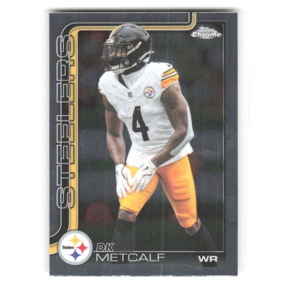 2025 Topps Chrome #254 DK Metcalf Pittsburgh Steelers NFL Football Base Trading Card