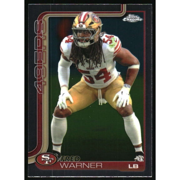 2025 Topps Chrome #268 Fred Warner San Francisco 49ers NFL Football Base Trading Card