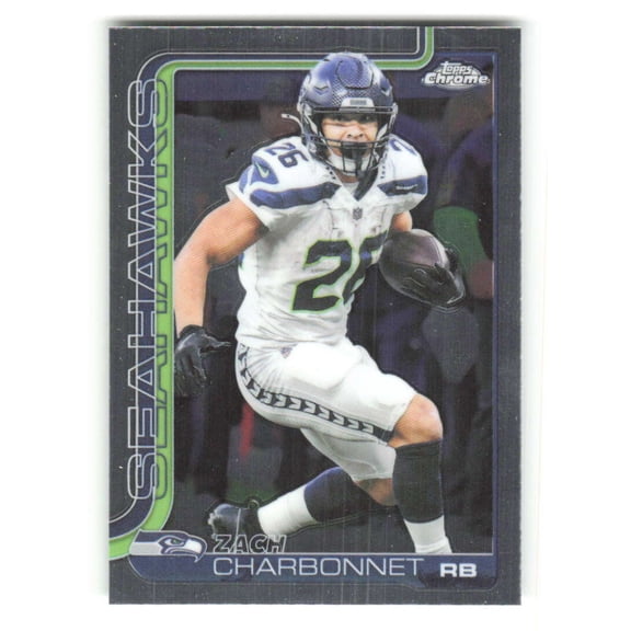 2025 Topps Chrome #279 Zach Charbonnet Seattle Seahawks NFL Football Base Trading Card