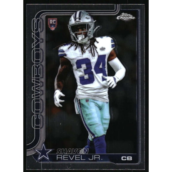 2025 Topps Chrome #301 Shavon Revel Jr. RC Rookie Dallas Cowboys NFL Football Base Trading Card