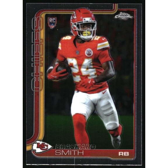 2025 Topps Chrome #311 Brashard Smith RC Rookie Kansas City Chiefs NFL Football Base Trading Card