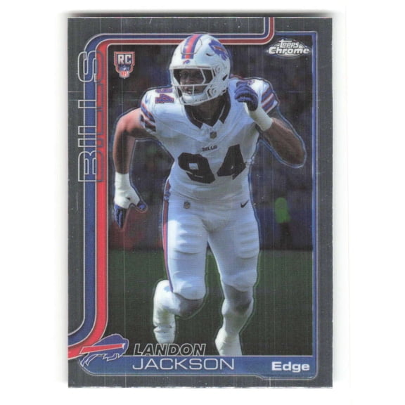 2025 Topps Chrome #358 Landon Jackson RC Rookie Buffalo Bills NFL Football Base Trading Card