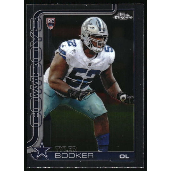2025 Topps Chrome #381 Tyler Booker RC Rookie Dallas Cowboys NFL Football Base Trading Card