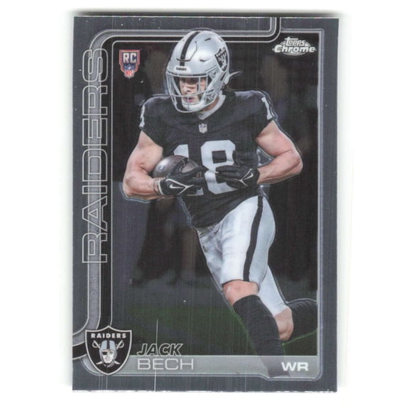 2025 Topps Chrome #388 Jack Bech RC Rookie Las Vegas Raiders NFL Football Base Trading Card