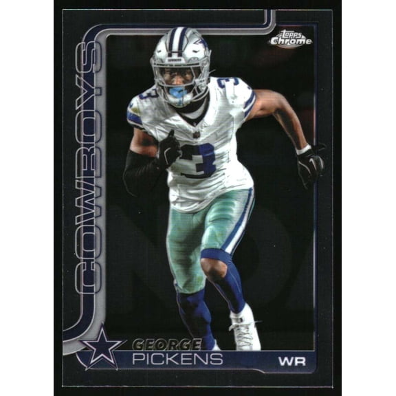 2025 Topps Chrome #80 George Pickens Dallas Cowboys NFL Football Base Trading Card
