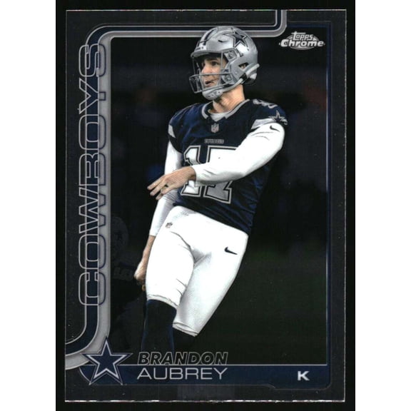 2025 Topps Chrome #81 Brandon Aubrey Dallas Cowboys NFL Football Base Trading Card