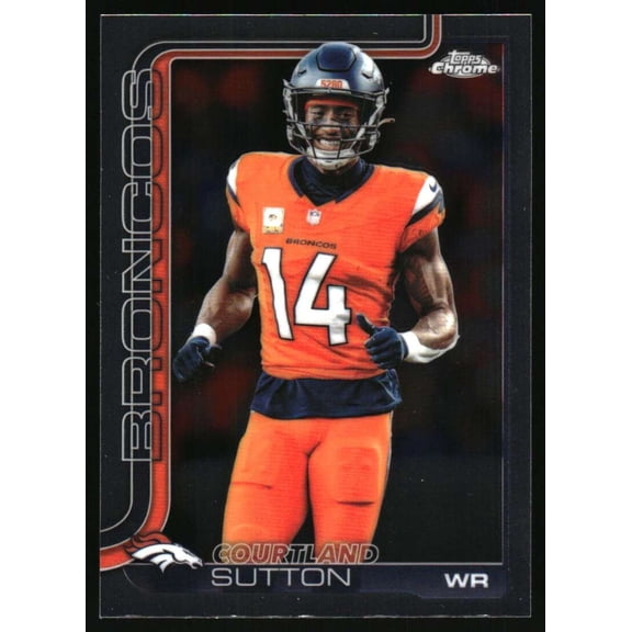 2025 Topps Chrome #86 Courtland Sutton Denver Broncos NFL Football Base Trading Card