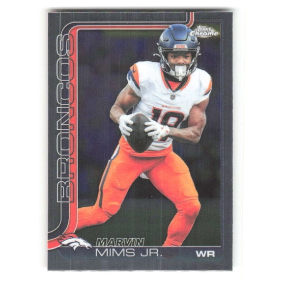 2025 Topps Chrome #87 Marvin Mims Jr. Denver Broncos NFL Football Base Trading Card