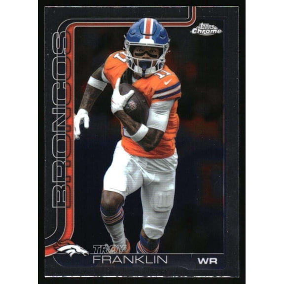 2025 Topps Chrome #91 Troy Franklin Denver Broncos NFL Football Base Trading Card