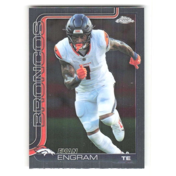 2025 Topps Chrome #92 Evan Engram Denver Broncos NFL Football Base Trading Card
