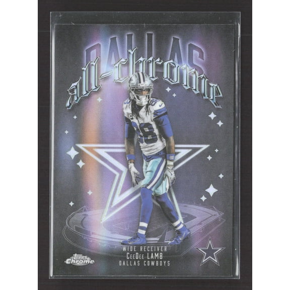 2025 Topps Chrome All-Chrome Refractor ACT-8 CeeDee Lamb Dallas Cowboys Football Card