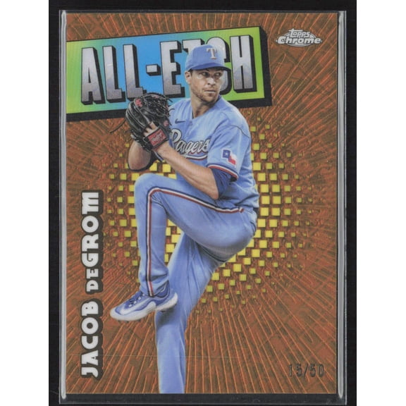 2025 Topps Chrome All-Etch Jacob deGrom #CAE-5 Gold /50
