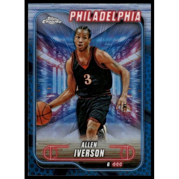 2025 Topps Chrome Philadelphia 76ers Allen Iverson #94 Basketball Card