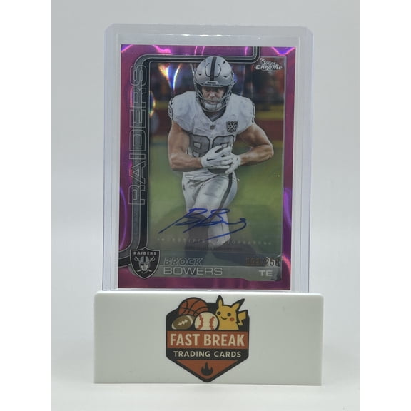 2025 Topps Chrome Brock Bowers #BA-BB Pink Refractor /250