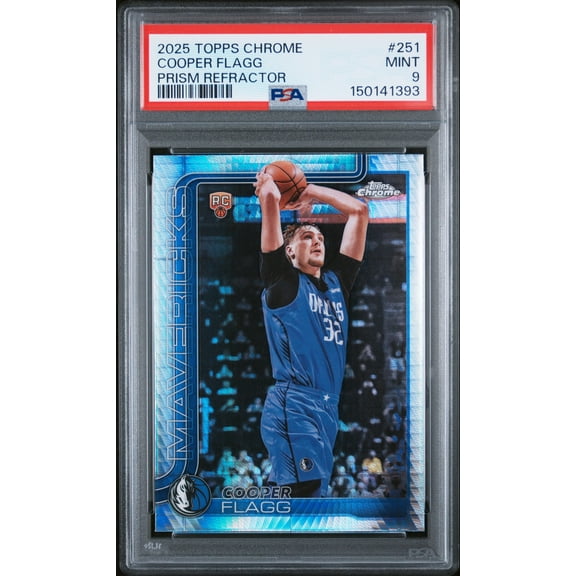 2025 Topps Chrome Cooper Flagg #251 Prism Refractor PSA 9