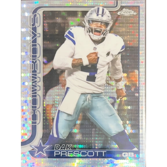 2025 Topps Chrome Dak Prescott #79 Prizm Dallas Cowboys NFL Football Trading Card