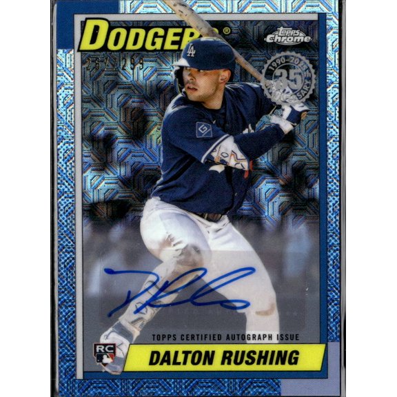 2025 Topps Chrome Dalton Rushing #U90C-41 Blue Mojo Refractor RC
