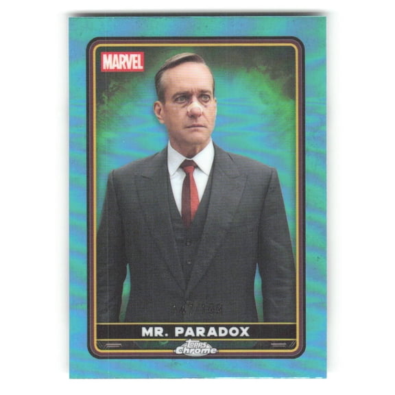 2025 Topps Chrome Deadpool Aqua Refractor #22 Mr. Paradox 147/199 Official Trading Card