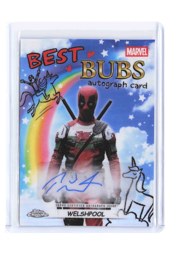 2025 Topps Chrome Deadpool Best of Bubs Trading Card Auto Paul Mullin Welshpool #NA-PM