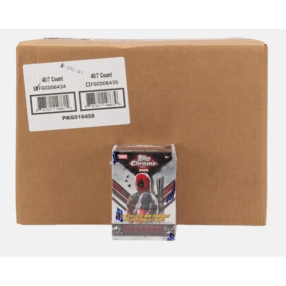 2025 Topps Chrome Deadpool Blaster Box Factory Sealed Case