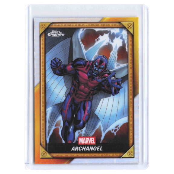 2025 Topps Chrome Deadpool Comic Book Gold Holo Archangel Card #CB-15
