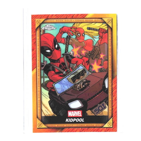 2025 Topps Chrome Deadpool Comic Book Gold Kidpool #CB-22 23/25 Marvel Trading Card