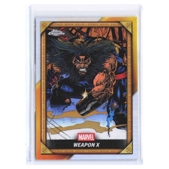 2025 Topps Chrome Deadpool Comic Book Gold Holo Weapon X CB-10 Trading Card