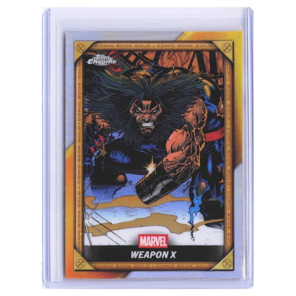 2025 Topps Chrome Deadpool Comic Book Gold Weapon X Wolverine Marvel Trading Card #CB-10