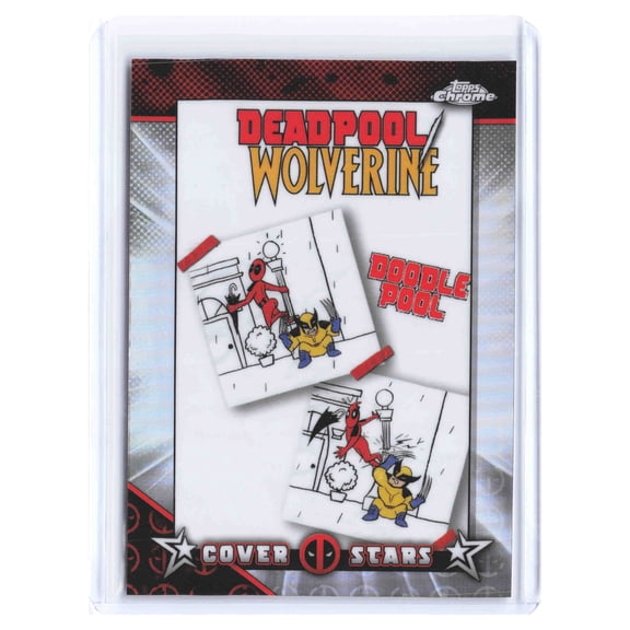 2025 Topps Chrome Deadpool Cover Stars Doodle Pool CS-24 Holo Wolverine Deadpool Card