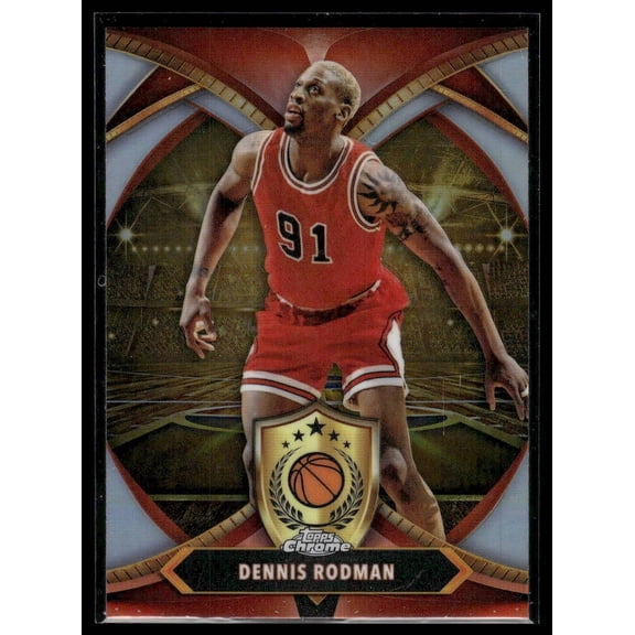 2025 Topps Chrome Dennis Rodman Chicago Bulls BOD-18 Refractor Basketball Card