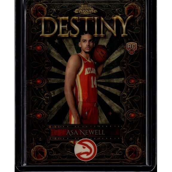 2025 Topps Chrome Destiny Asa Newell #D-19 Superfractor RC Atlanta Hawks NBA Basketball Trading Cards