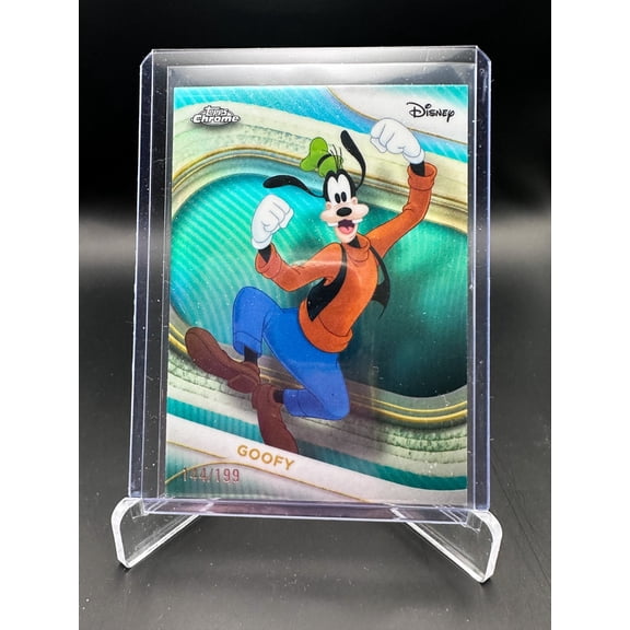 2025 Topps Chrome Disney Goofy Aqua Refractor #32 Serial Numbered Trading Card