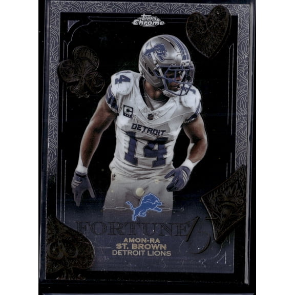 2025 Topps Chrome Football Amon-Ra St. Brown #F15-13 Detroit Lions NFL Football Trading Card