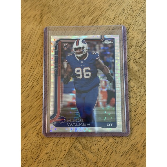 2025 Topps Chrome Football Deone Walker #360 Pulsar Refractor Rookie RC
