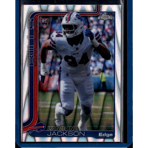 2025 Topps Chrome Football Landon Jackson #358 Refractor RC Buffalo Bills NFL Football Trading Card