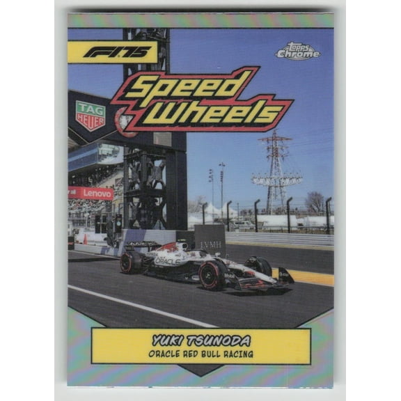 2025 Topps Chrome Formula 1 Speed Wheels Refractor Yuki Tsunoda #75-RBR