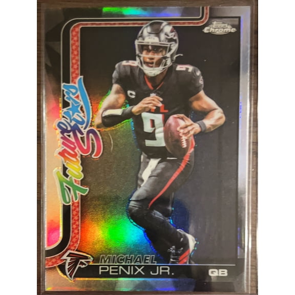 2025 Topps Chrome Future Stars Michael Penix Jr. #FS-19 Refractor Atlanta Falcons NFL Football Trading Card