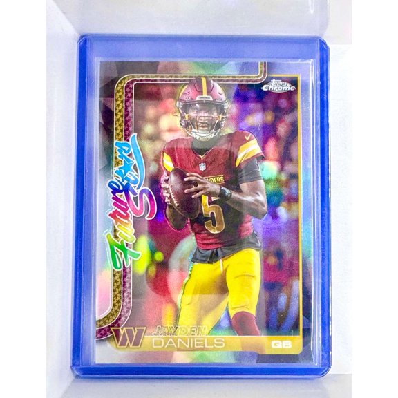 2025 Topps Chrome Future Stars Refractor Jayden Daniels Washington Commanders Football Card Washington Commanders NFL Football Trading Card