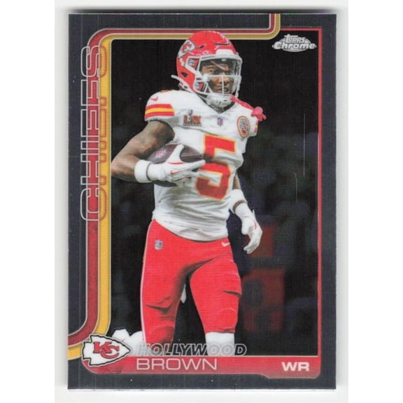 2025 Topps Chrome Kansas City Chiefs Hollywood Brown #146 Football Card Near Mint