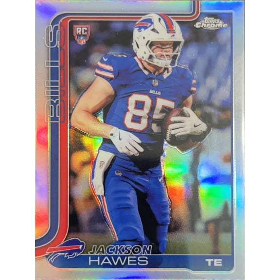 2025 Topps Chrome Jackson Hawes #397 Refractor RC Buffalo Bills NFL Football Trading Card