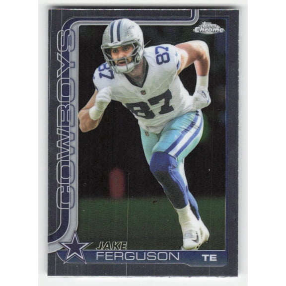 2025 Topps Chrome Jake Ferguson Dallas Cowboys #75 Football Card