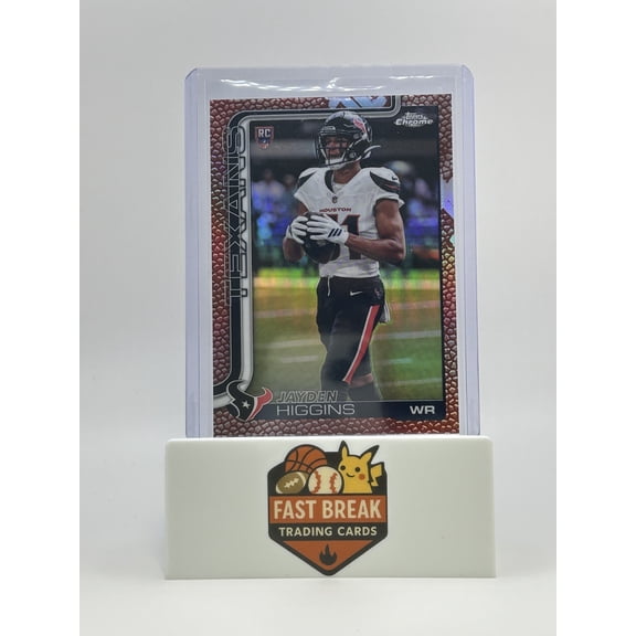 2025 Topps Chrome Jayden Higgins #343 RC Houston Texans NFL Football Trading Card