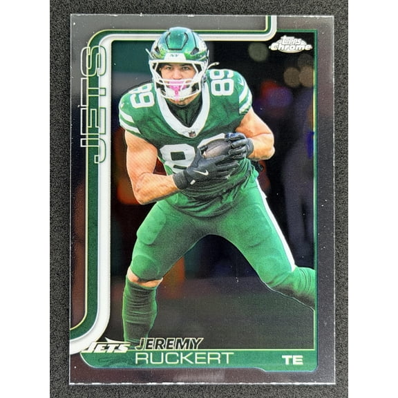 2025 Topps Chrome Jeremy Ruckert #239 New York Jets NFL FOOTBALL Trading Cards