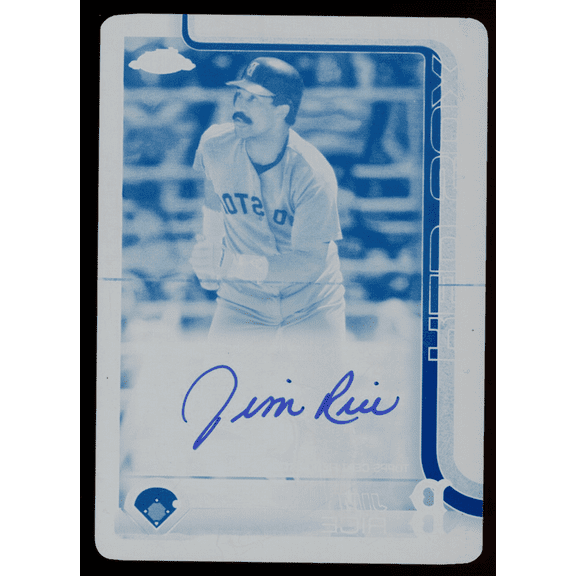 2025 Topps Chrome Jim Rice Cyan Printing Plate #CLA-JR 1 of 1 Auto Boston Red Sox MLB Autographed Baseball Trading Card