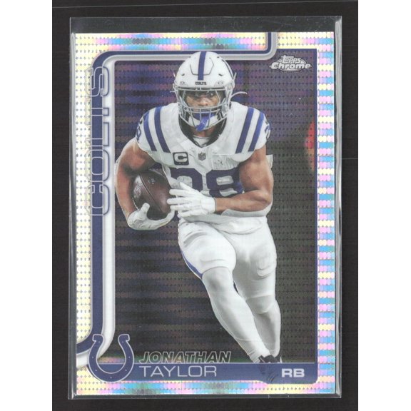 2025 Topps Chrome Prism Refractor Jonathan Taylor #130 Colts Football Card