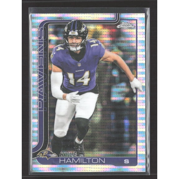 2025 Topps Chrome Prizm Kyle Hamilton #29 Baltimore Ravens Football Card