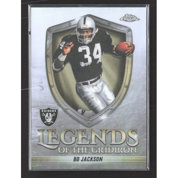 2025 Topps Chrome Legends of the Gridiron Bo Jackson Los Angeles Raiders Refractor #LOG-17 Football Card