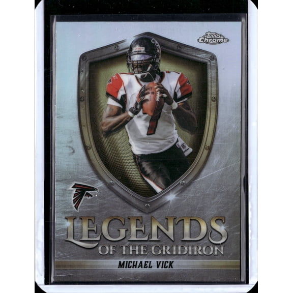 2025 Topps Chrome Legends of the Gridiron Michael Vick #LOG-2 Refractor Atlanta Falcons NFL Football Trading Card