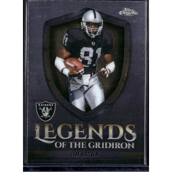 2025 Topps Chrome Legends of the Gridiron Tim Brown #LOG-22 Oakland Raiders NFL Football Trading Card