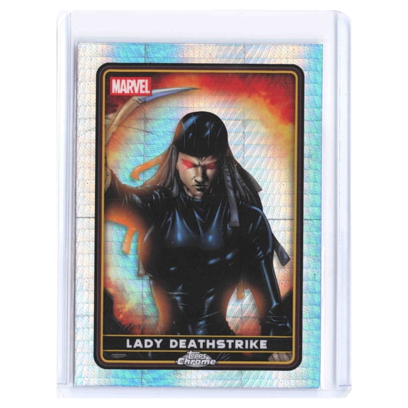 2025 Topps Chrome Marvel Deadpool Lady Deathstrike Refractor Trading Card #13
